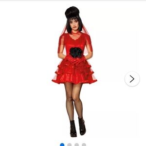 Lydia bettlejuice dress Red Short Wedding Dress Costume